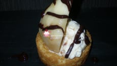 Poire Belle Hélène sur croustillant