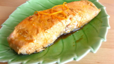 Saumon laqué au soja et au miel