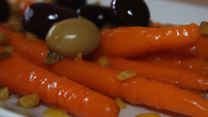 Carottes au miel et olives