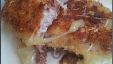 Blancs de poulet façon cordon bleu au comté et au jambon cru