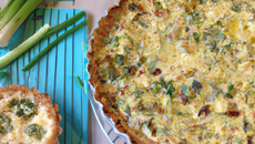 Quiche aux poireaux et crabe