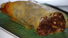 Croustillant de bûche au chocolat à la pâte Filo
