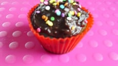 Muffins arc en ciel, ganache à la danette