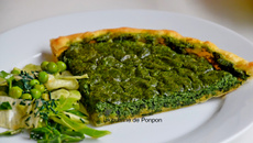 Tarte aux orties et petits pois