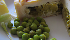 Tourte aux artichauts et petits pois
