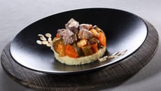 Millefeuille de Légumes Compotés pour Couscous et gigot poêlé au wok