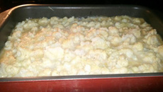 Gratin de choux fleur aux saucisses