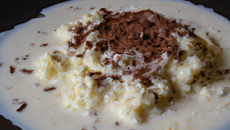 Riz au lait au chocolat blanc vanillé