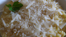 Pâtes en risotto au parmesan et comté