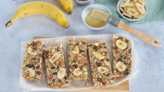 Barres de céréales à la banane