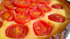 Tarte fine tomate-comté