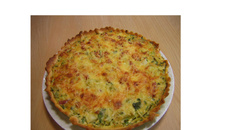 Tarte aux poireaux et fromage de chèvre frais