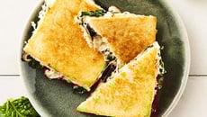 Croques champignons, épinard, emmental