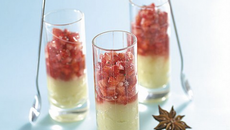 Tartare de fraises Label Rouge et leur sirop anisé au fenouil confit