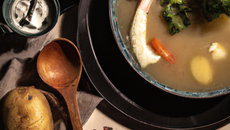 Soupe patate et lard fumé