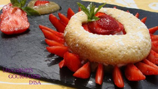 Tarte fraises rhubarbe renversée et renversante