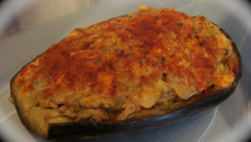 Aubergines farcies à la cubaine