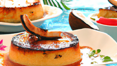 Flan grillé à la noix de coco