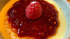 Crème brûlée aux framboises et mascarpone