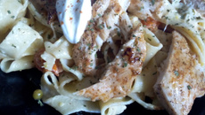 Tagliatelles au poulet et Saint-Môret