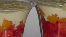 Verrine fraises et pêches