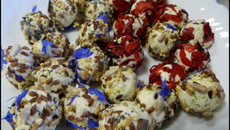 Boulettes de fromage frais fleuries
