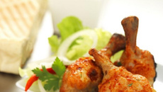 Manchons de poulet sauce au yaourt grec