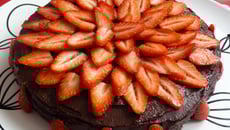 Gâteau tentation chocolat et fraises
