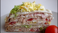 Le mille feuille de crêpes.