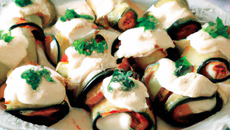 Paupiettes d'aubergines à la mozzarella