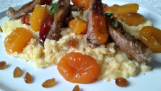 Tapas de cous de canard et abricots à la plancha