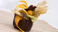 Coques de chocolat aux fruits de décembre