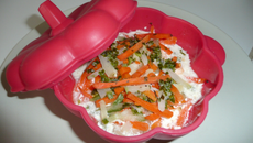 Saumon en papillote et julienne de légumes