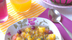 Taboulé de fruits frais au vinaigre de fruit de la passion