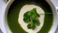 Petite soupe verte et fromage frais