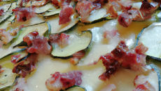 Gratin de courgettes et lardons facile