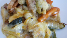 Gratin de légumes au reblochon