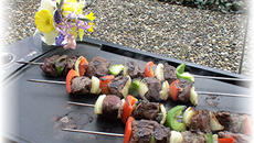 Brochettes de bœuf aux poivrons maison