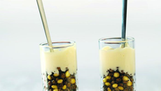 Verrine de lentilles, jambon et fromage frais