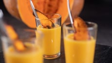 Verrines de velouté de potiron bio du Lot