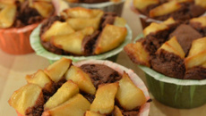 Fondant au chocolat et aux pommes