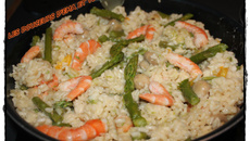 Risotto aux asperges et crevettes