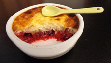 Gratin de framboises, speculoos