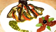 Aubergines confites au fromage de chèvre