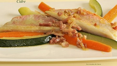 Filets de rouget sauce au cidre et ses petits légumes