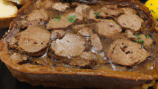 Pudding au pain et à la viande
