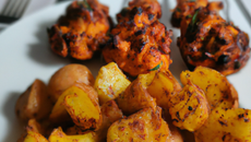 Tandoori de pommes de terre et lotte