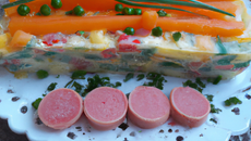 Terrine surimi et macédoine de légumes