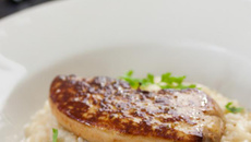 Risotto au Champagne, Escalope de Foie Gras Poêlée