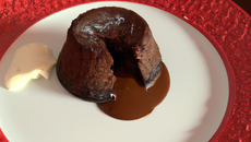 Fondant au chocolat et sa crème anglaise
